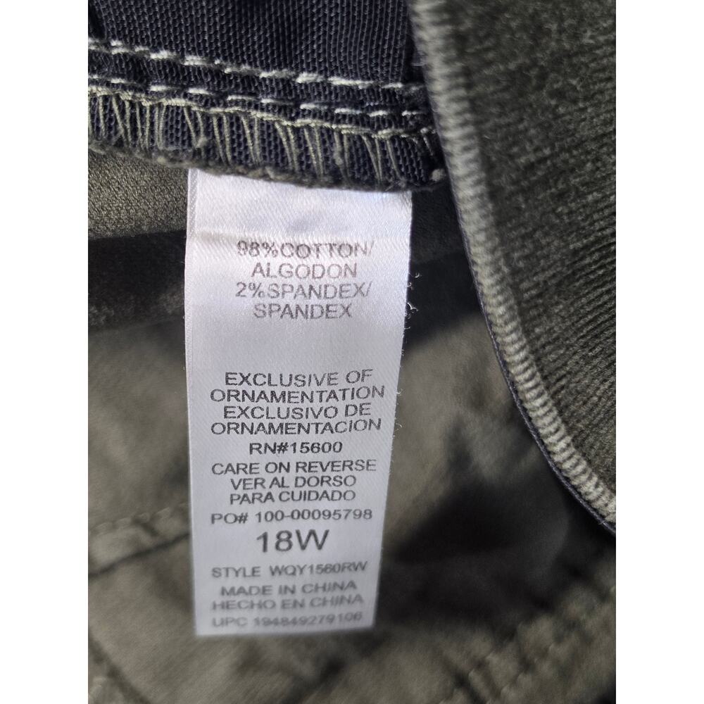 Democracy Ab Solution Pants Olive Green Straight Tummy Control Shaping Stretch - Picture 4 of 9